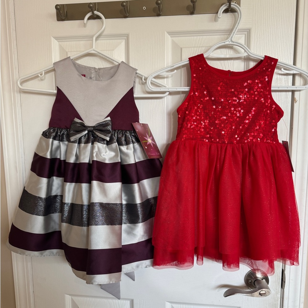 Princess Faith and Cat & Jack Red Sequin Dress Toddler girls size 3T